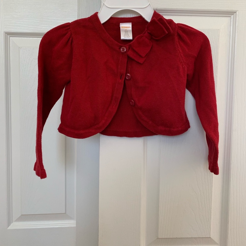Little Girl's Red Cardigan by Gymboree